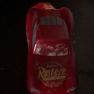 A toy race car